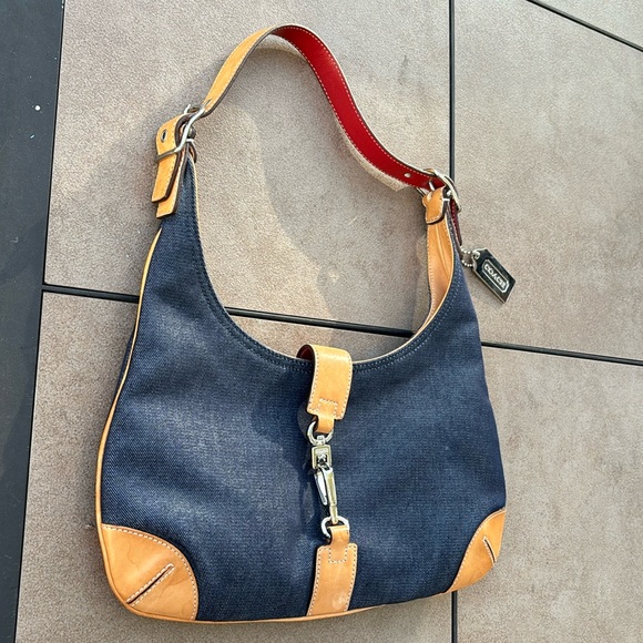 COACH LADIES BLUE DENIM BAG-K2K-8932 - Picture 3 of 13